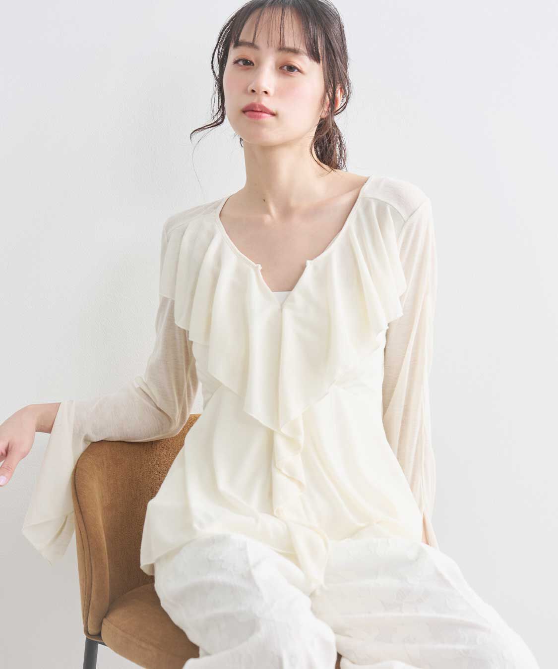 COCO DEAL「ラッフルバックシャンカットソー」|Tシャツ・カットソー|