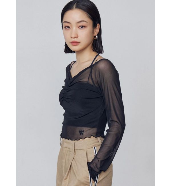 EMODA「ストラップシアートップス」|Tシャツ・カットソー|