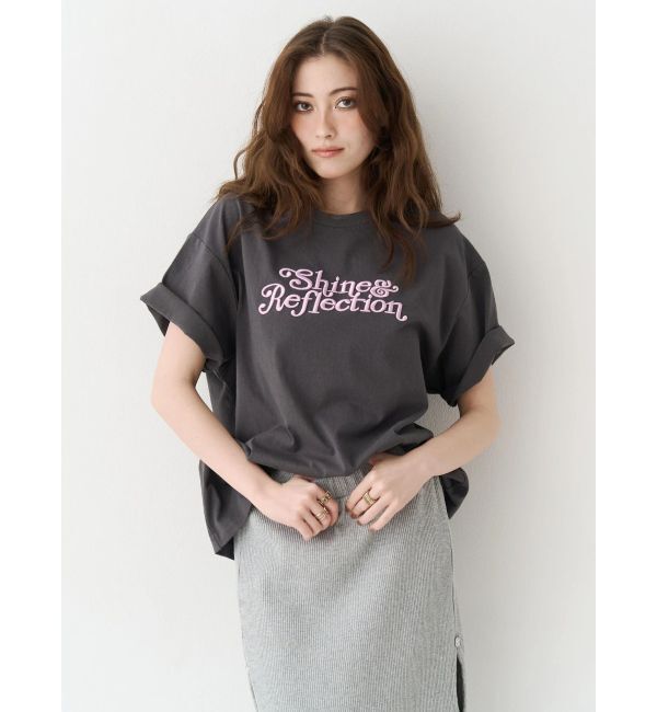 EVRIS「Shine Reflecthion Tシャツ」|Tシャツ・カットソー|チャコールグレー