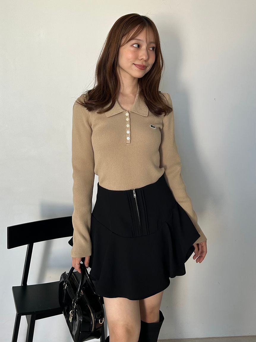 SNIDEL「レイヤードフリルミニスカショーパン【SWFP255106追加生産分】」|その他|BLK