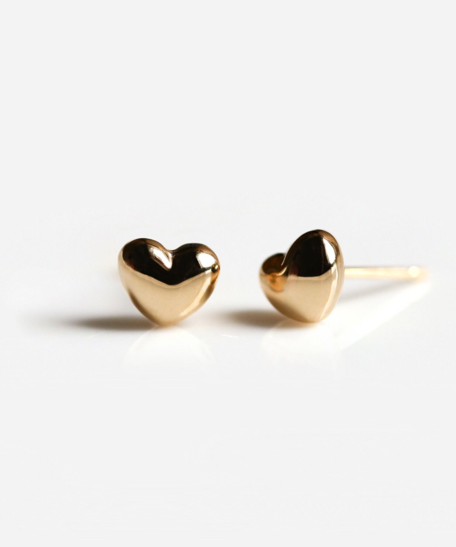  「ゴールド ハート ピアス  | K18YG/PG 〈5mm〉」|ピアス|Ｋ１８