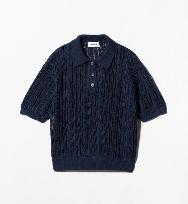 BEAUTY&YOUTH UNITED ARROWS「コットンメッシュ ケーブル ポロシャツ」|ニット・セーター|