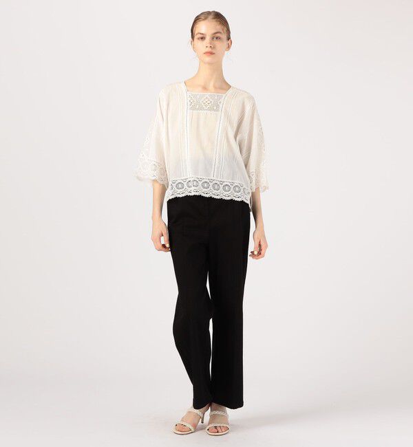 TOMORROWLAND BUYING WEAR「ne Quittez pas CAMBRIC コットンレース プルオーバーブラウス」|シャツ・ブラウス|