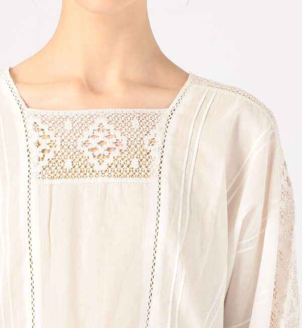 TOMORROWLAND BUYING WEAR「ne Quittez pas CAMBRIC コットンレース プルオーバーブラウス」|シャツ・ブラウス|