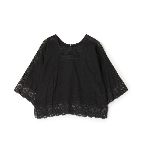 TOMORROWLAND BUYING WEAR「ne Quittez pas CAMBRIC コットンレース プルオーバーブラウス」|シャツ・ブラウス|18 ブラック系