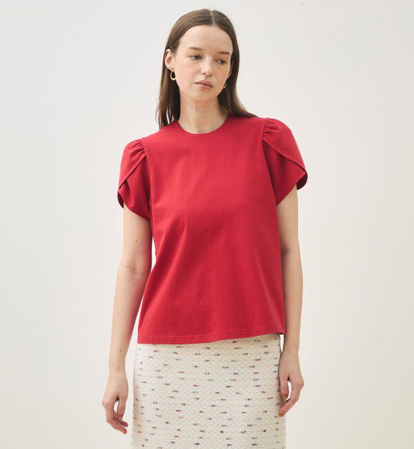 TOMORROWLAND collection「【WEB先行予約】コットンスティッチ ペタルスリーブプルオーバー」|Tシャツ・カットソー|