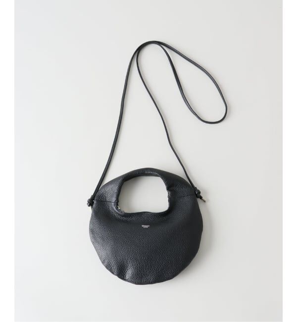  「【blancle/ ブランクレ】S.LEATHER ROUND MINI 2WAY BAG」|ショルダー・メッセンジャー|ブラック