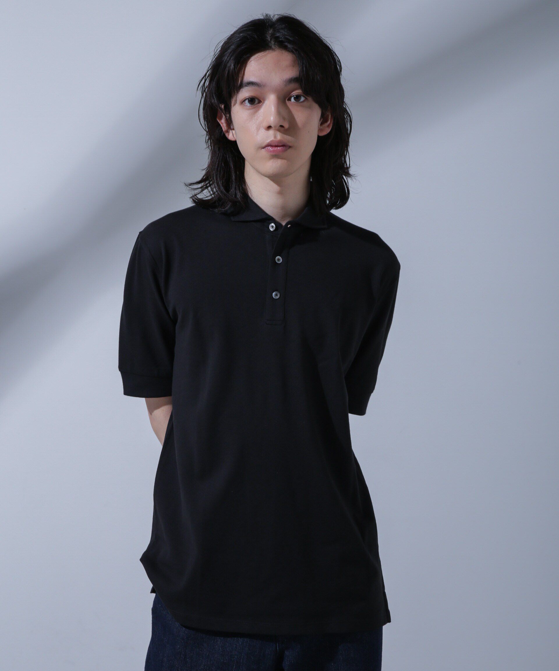 nano･universe「WEB限定/Anti Soaked(R)  汗染み防止ポロシャツ/カッタウェイ」|Tシャツ・カットソー|