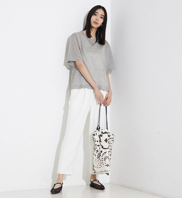 qualite「バックサテンジョーゼットパンツ」|その他|