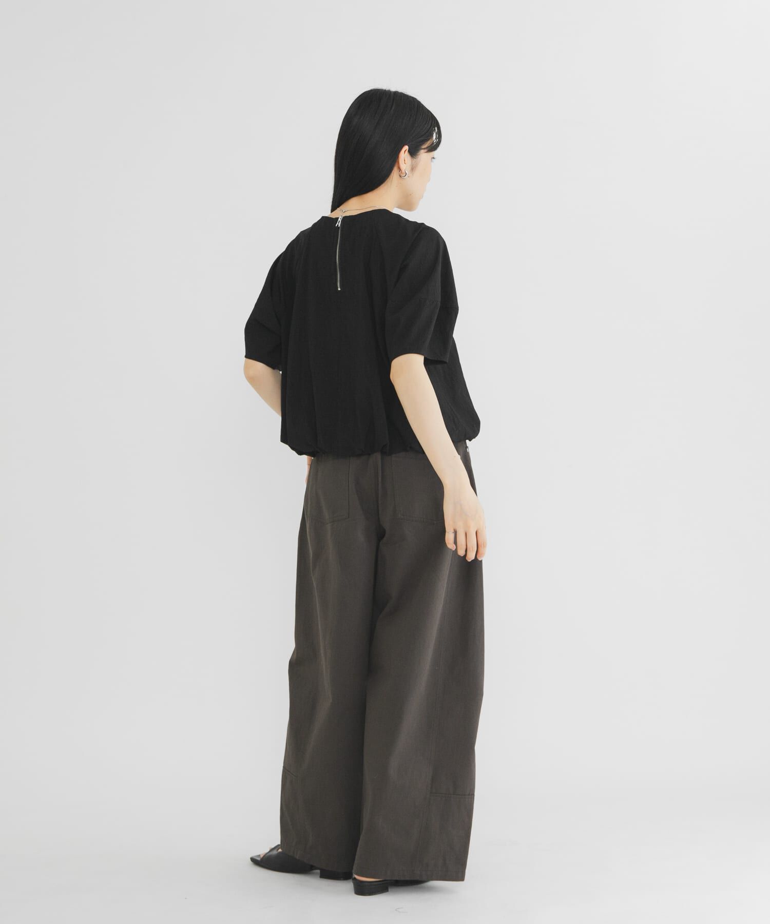  「バックZIPバルーンブラウス」|シャツ・ブラウス|