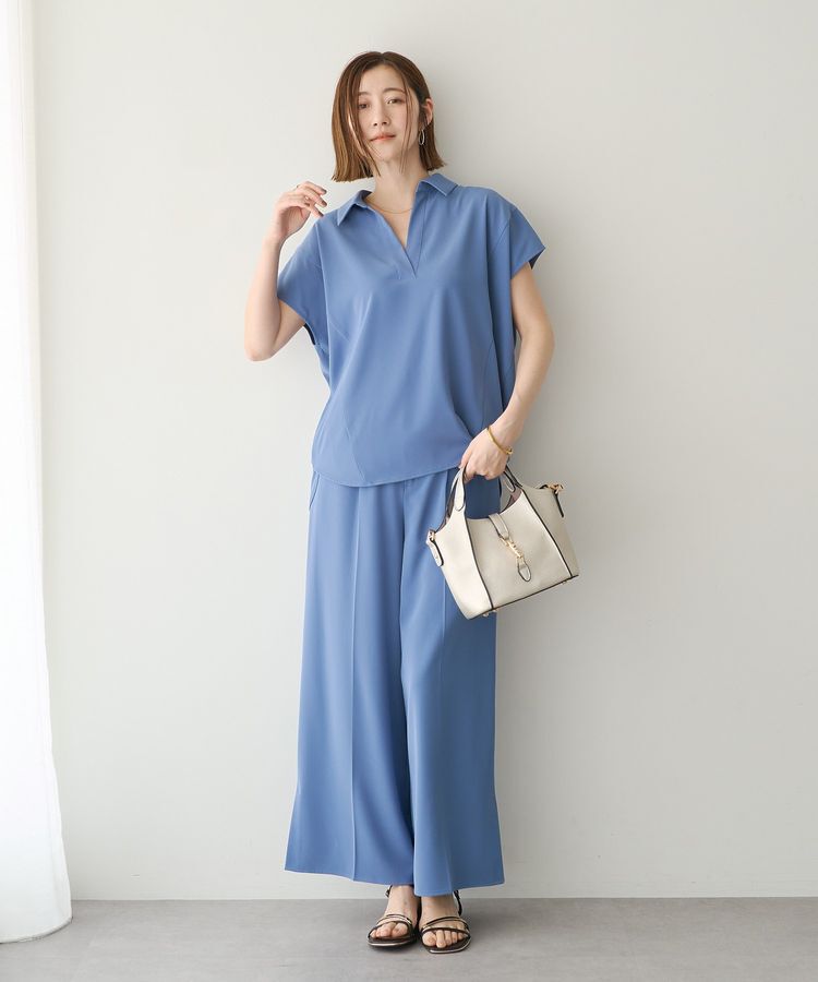 YECCA VECCA「【接触冷感】COOLスキッパーブラウス」|シャツ・ブラウス|