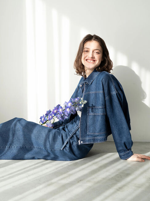 Te chichi TERRASSE「クロップドジャケット(セットアップ可)《2025spring catalog item》」|その他|ネイビー
