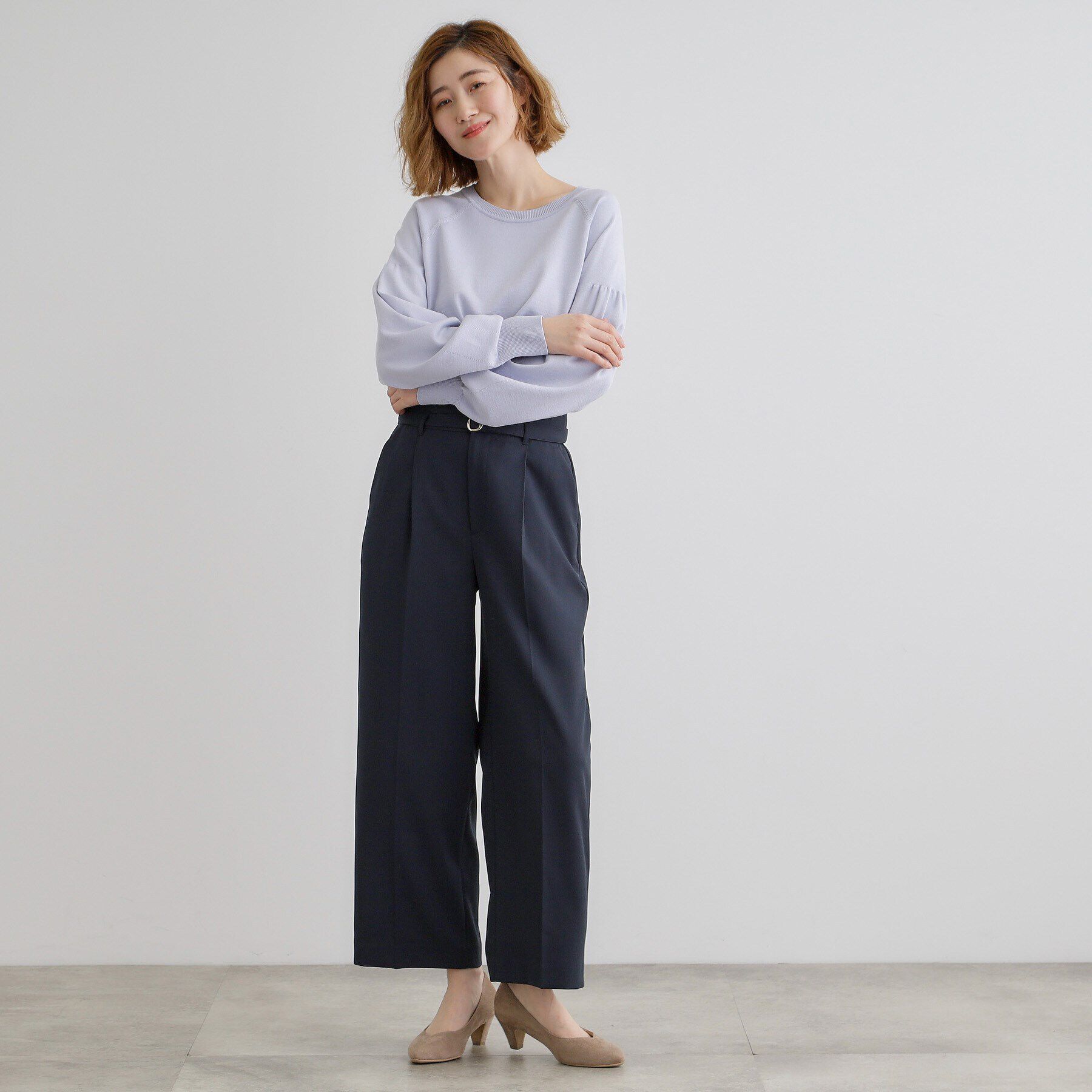grove「【雑誌掲載】バックルベルトクロップドワイドパンツ」|その他|