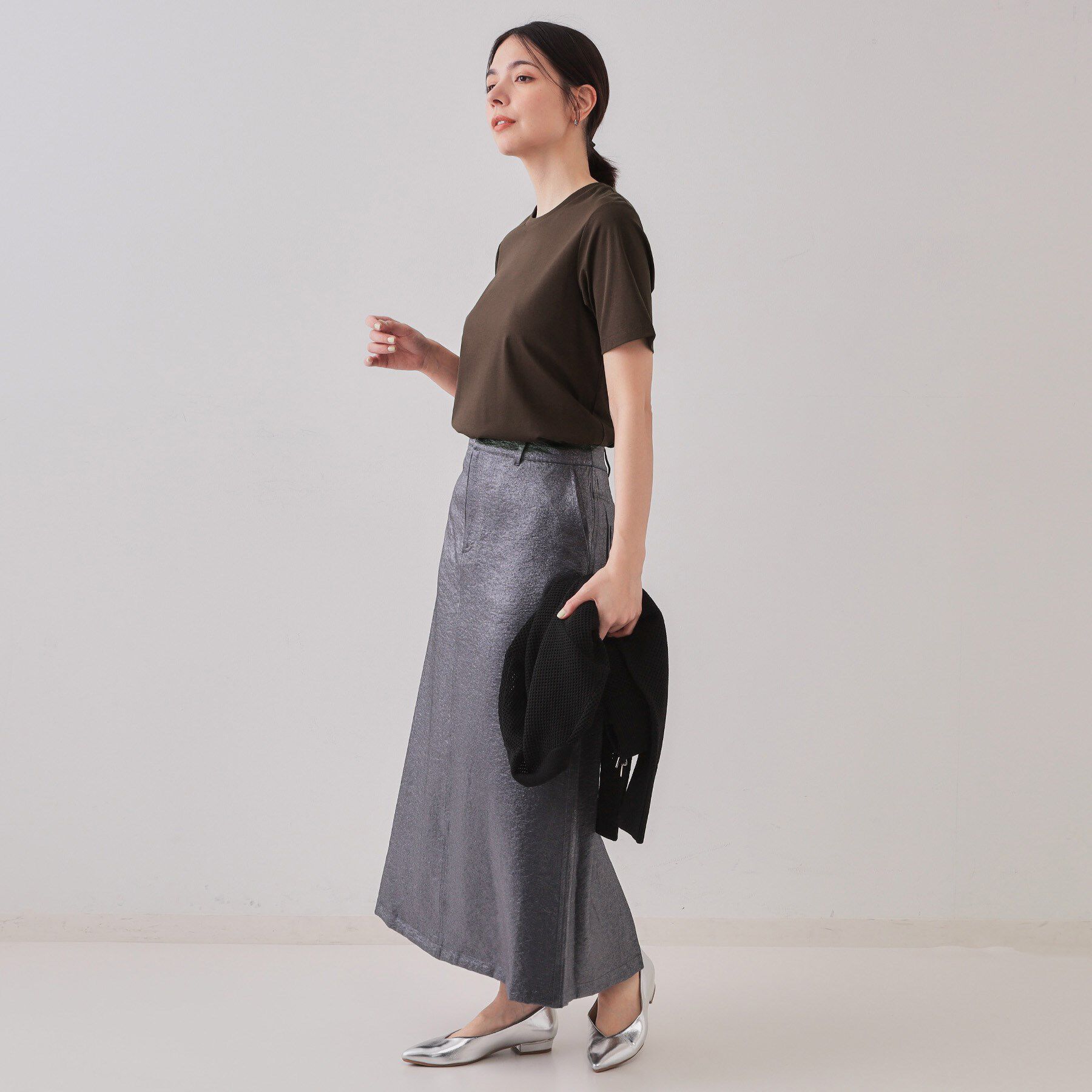 OPAQUE.CLIP「《5色展開／SS-LLサイズ》ベーシックTシャツ【UV／接触冷感／洗濯機洗い可】」|Tシャツ・カットソー|