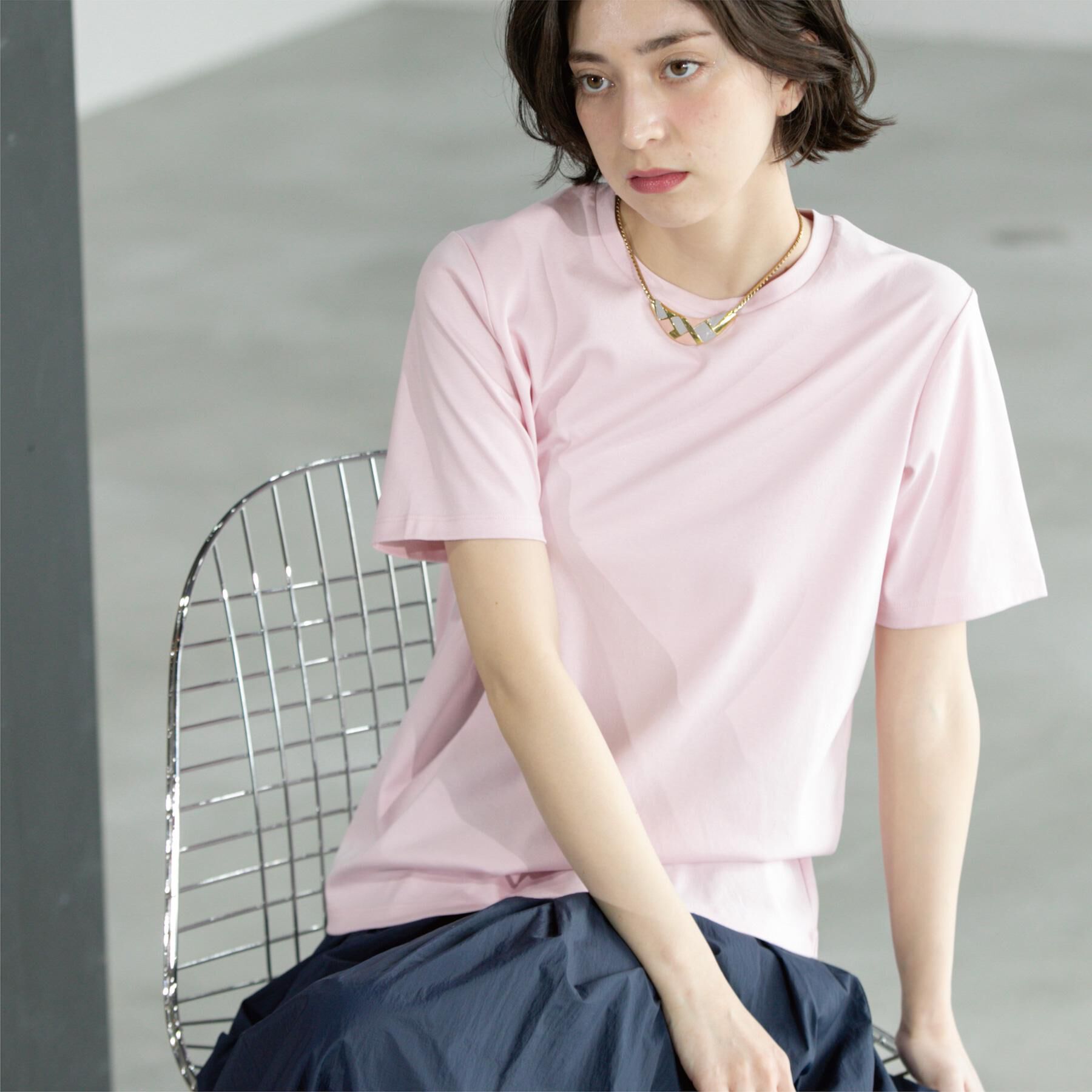 OPAQUE.CLIP「《5色展開／SS-LLサイズ》ベーシックTシャツ【UV／接触冷感／洗濯機洗い可】」|Tシャツ・カットソー|