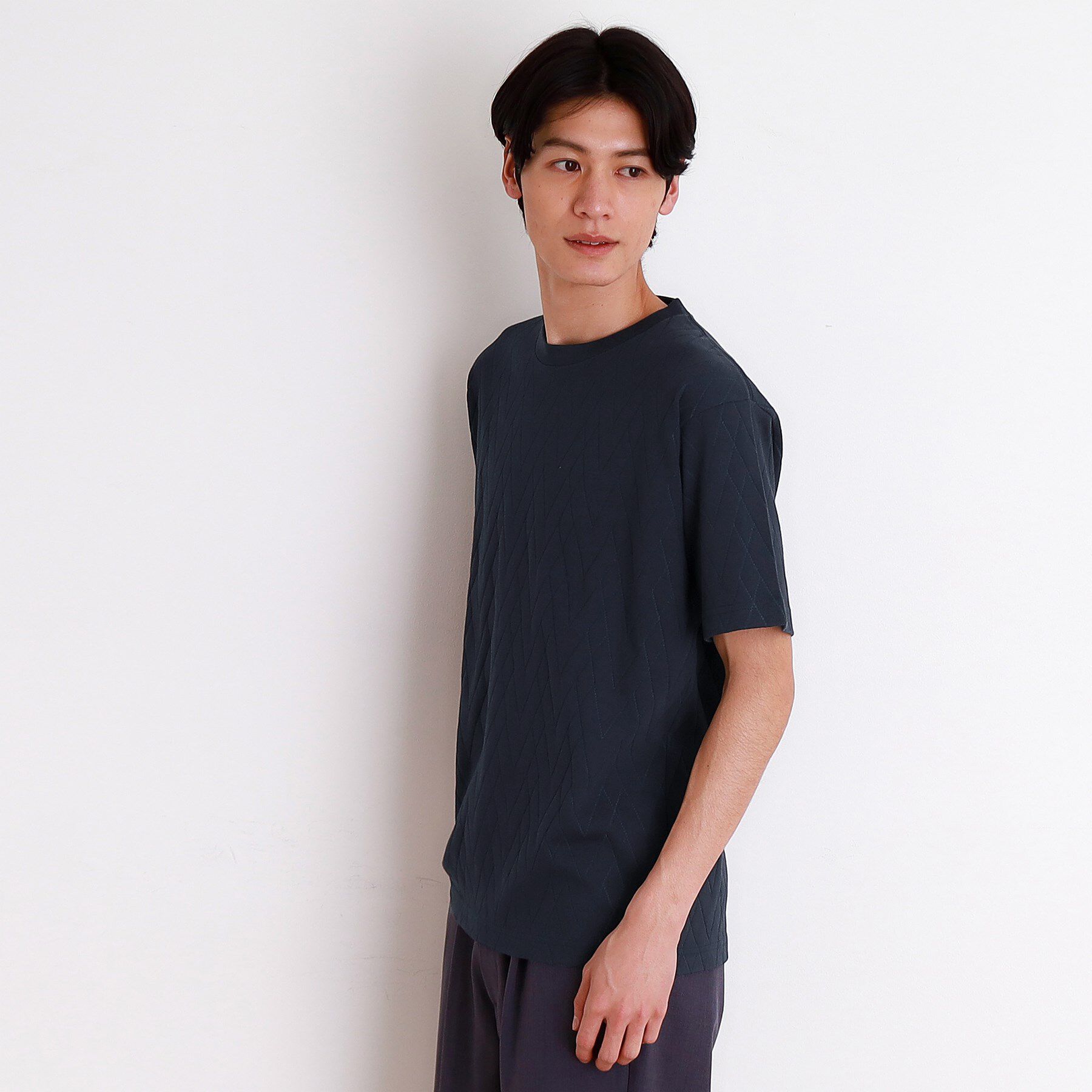 THE SHOP TK「ジオメトリック リンクス柄 半袖Ｔシャツ 洗濯機OK」|Tシャツ・カットソー|