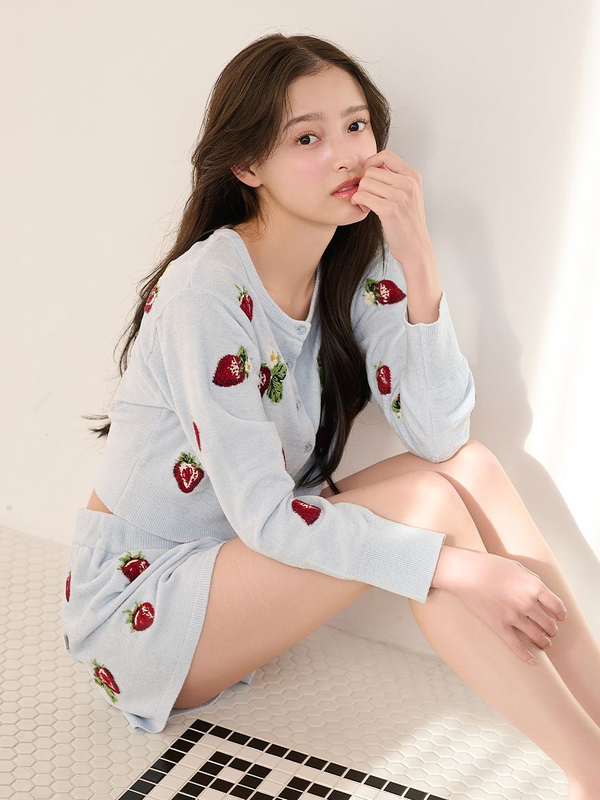SNIDEL HOME「ストロベリーニットショートパンツ」|ルームウェア|LBLU
