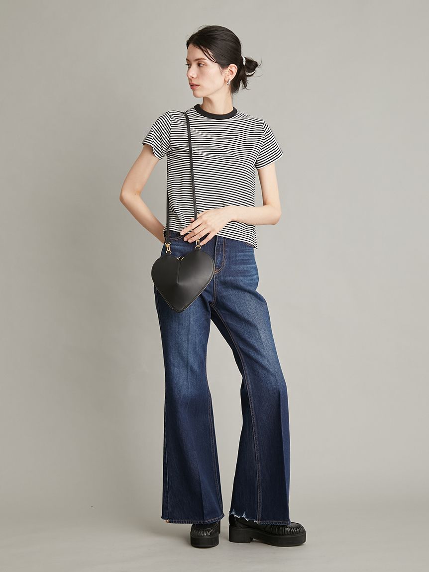 Mila Owen「【MILA PANTS】フレアデニムパンツ」|デニム|