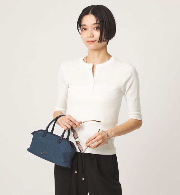 UNITED ARROWS green label relaxing「＜Robert P. Miller＞ヘンリーネック 5分袖 プルオーバー カットソー」|Tシャツ・カットソー|WHITE