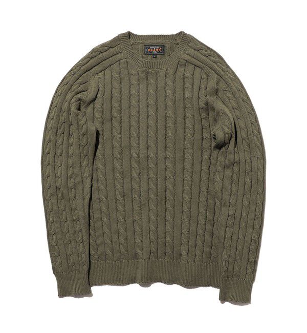 BEAMS PLUS「Crew Cable」|ニット・セーター|OLIVE
