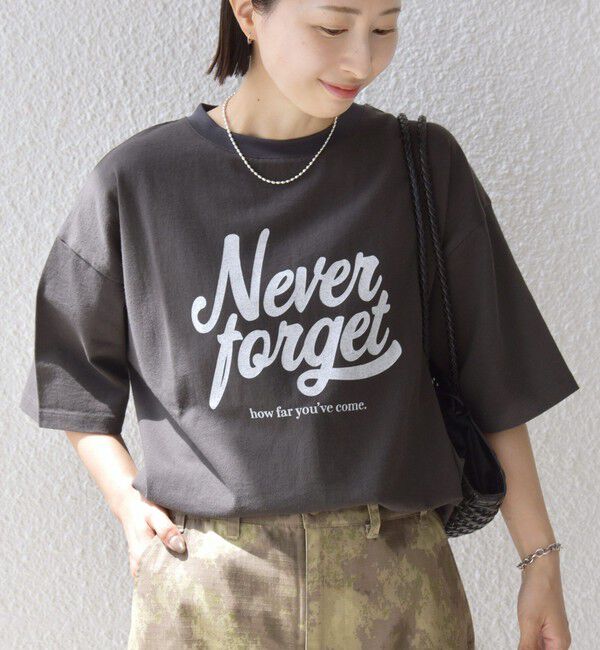 SHIPS for women「《一部追加予約》【SHIPS別注】81BRANCA:ロゴ 5分袖 TEE」|Tシャツ・カットソー|