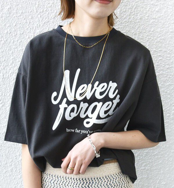 SHIPS for women「《一部追加予約》【SHIPS別注】81BRANCA:ロゴ 5分袖 TEE」|Tシャツ・カットソー|