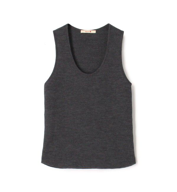BACCA「ウールワッフル ジャージータンクトップ」|Tシャツ・カットソー|17 チャコールグレー