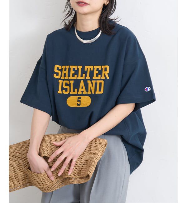 JOURNAL STANDARD「《追加予約》別注【CHAMPION/チャンピオン】 for JS RW9.4oz T-SHIRT」|Tシャツ・カットソー|ネイビー