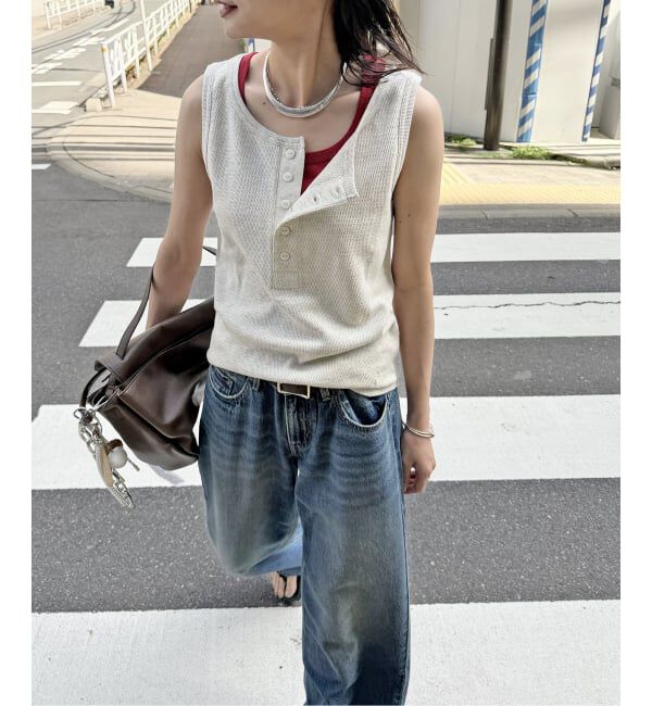 JOURNAL STANDARD「別注【FAITH MILLS CORP】ワッフルガゼットPOヘンリータンクトップ」|Tシャツ・カットソー|