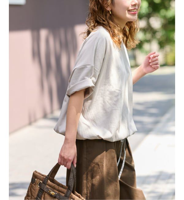 JOURNAL STANDARD relume「《追加2》ギャザーヘムショートスリーブTシャツ」|Tシャツ・カットソー|