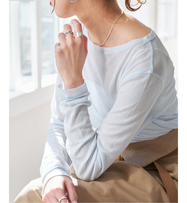 Spick and Span「《追加》シアーボートネックプルオーバー」|Tシャツ・カットソー|