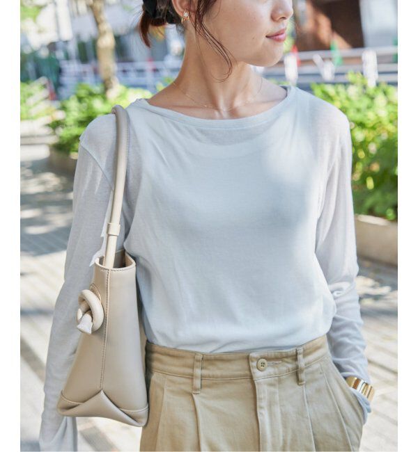 Spick and Span「《追加2》シアーボートネックプルオーバー」|Tシャツ・カットソー|