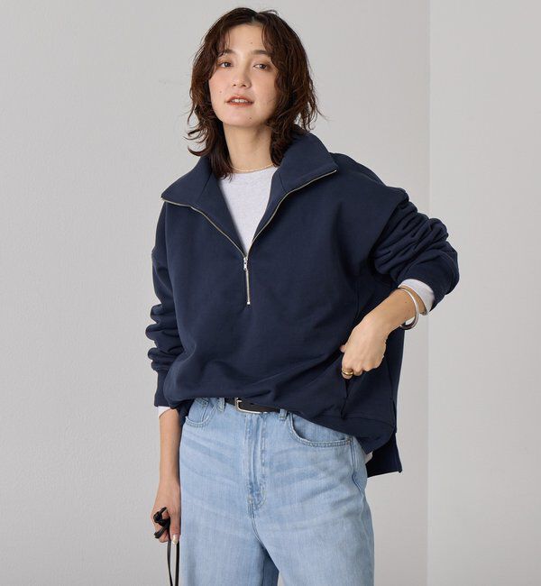  「【A・MONN】【セットアップ着用可能】ZIP SWEAT プルオーバー」|Tシャツ・カットソー|