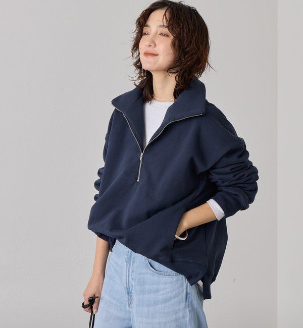  「【A・MONN】【セットアップ着用可能】ZIP SWEAT プルオーバー」|Tシャツ・カットソー|