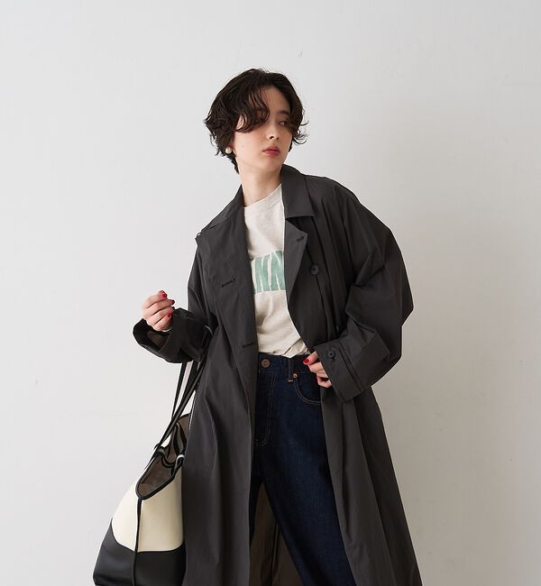 Rouge vif「NEWクリスピー撥水ライトロングコート」|ステンカラーコート|