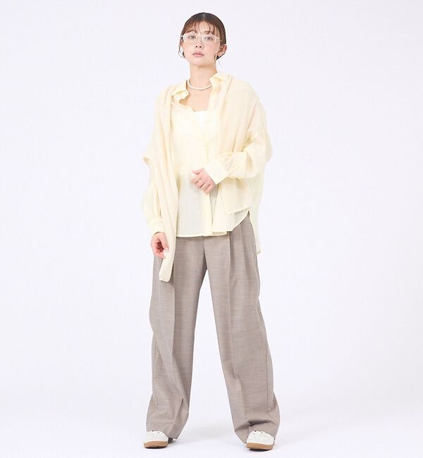 abahouse mavie「【新色追加】ストライプ シアーシャツ【予約】」|シャツ・ブラウス|