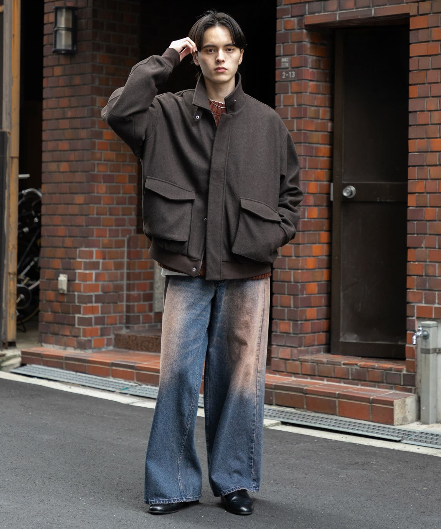 SENSE OF PLACE by URBAN RESEARCH「『UR TECH』カットメルトンブルゾン」|ブルゾン・スタジャン|