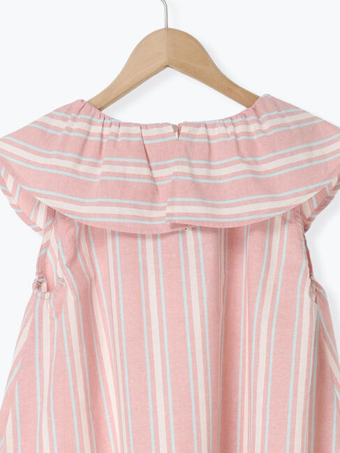 Samansa Mos2 Lagom「ストライプフリルカラーワンピース」|ワンピース|