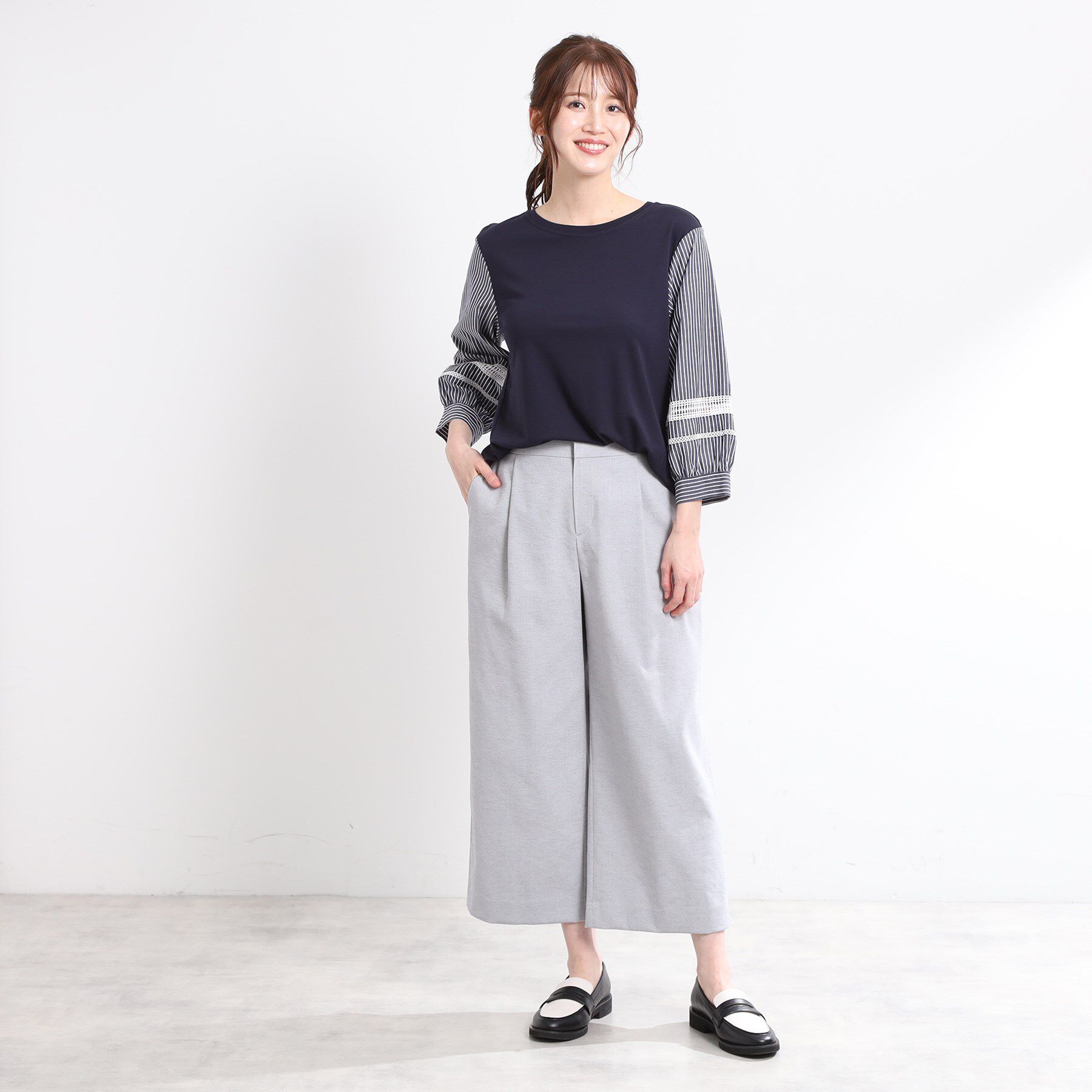 Reflect「【E‐QUALITY／手洗い可】ワイドクロップドパンツ」|その他|