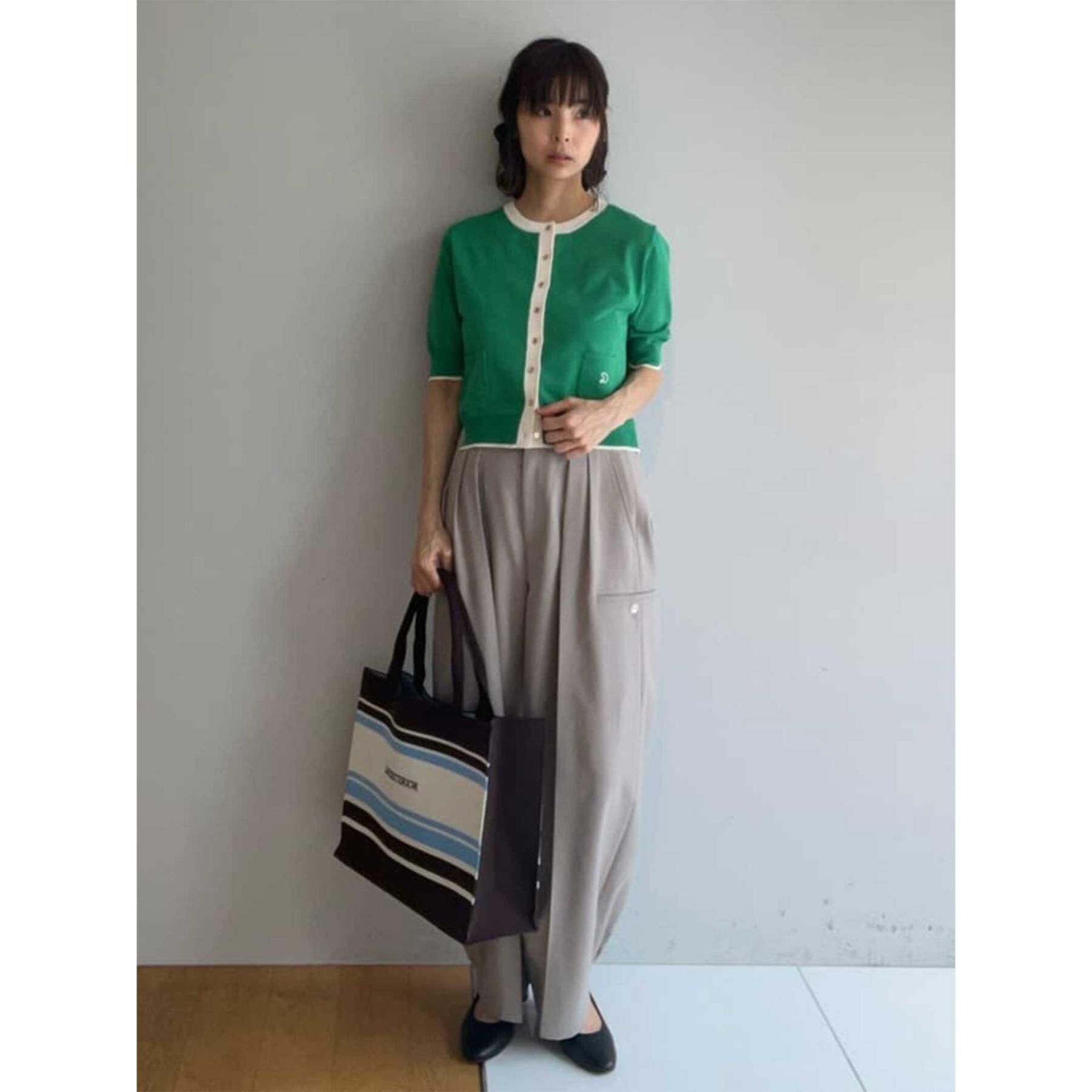 DRESSTERIOR「【otonaMUSE5月号掲載/UVカット/ウォッシャブル】クールタッチ コンビ カーディガン」|カーディガン|
