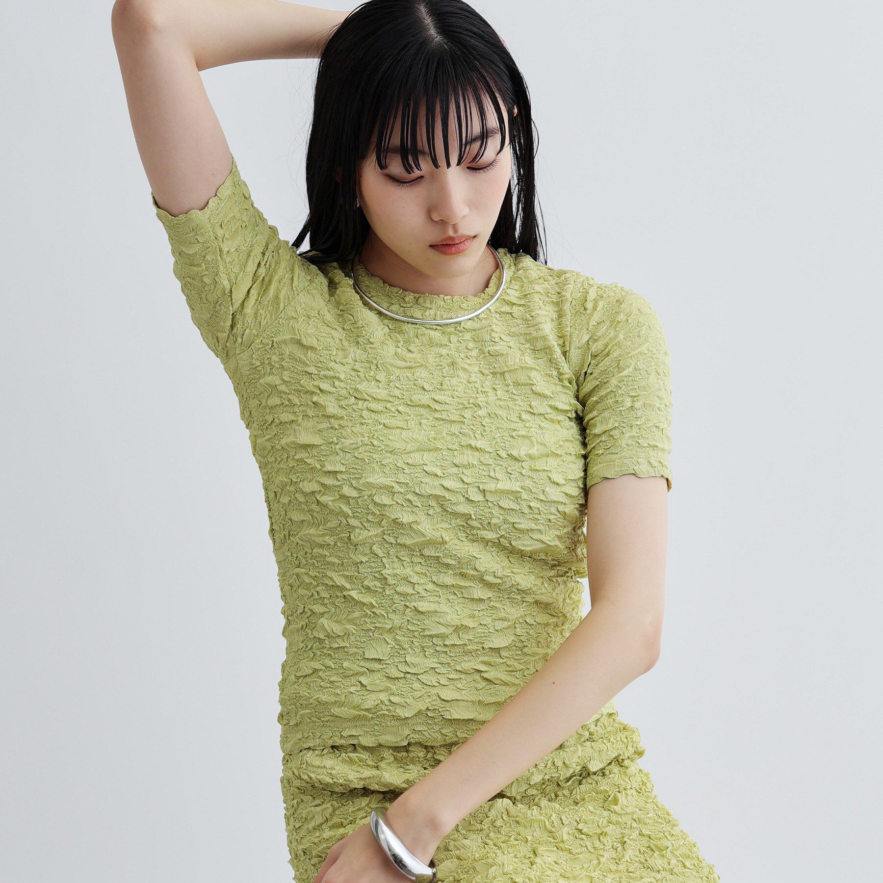 GALLEST「【セットアップ可能】ふくれジャカードトップス」|Tシャツ・カットソー|