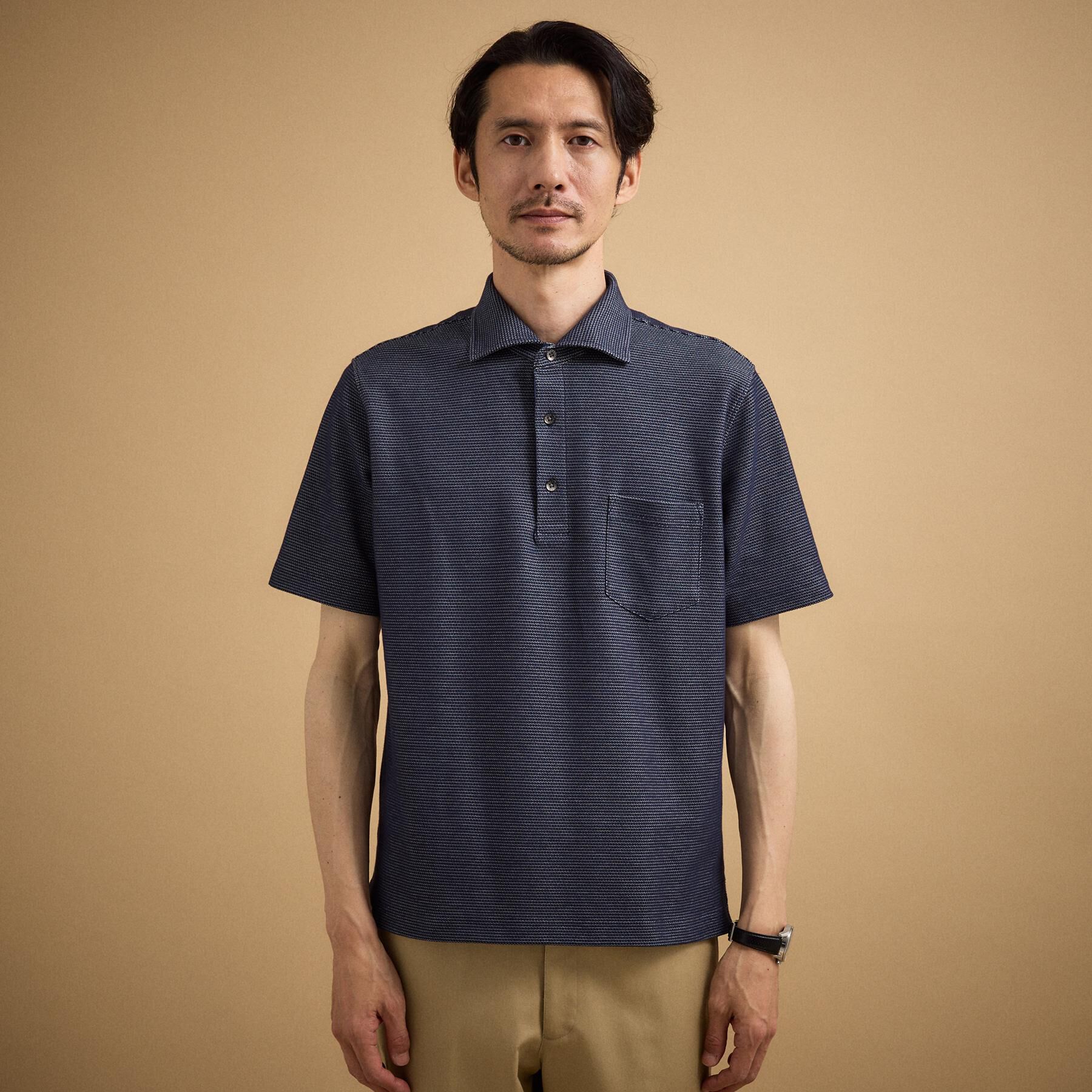 TAKEO KIKUCHI「【抗菌防臭】ハニカムメランジ ポロシャツ」|ポロシャツ|