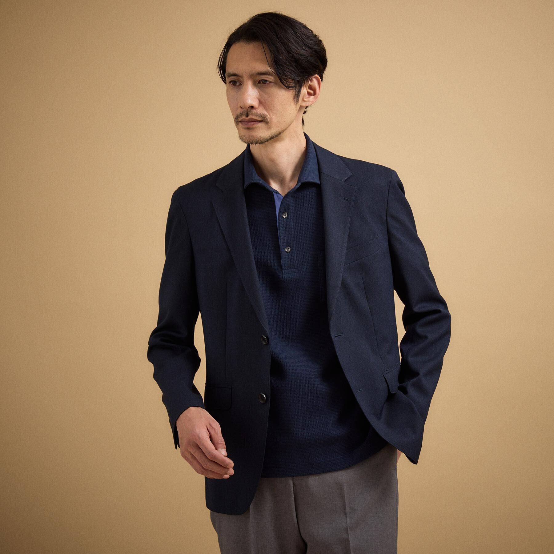 TAKEO KIKUCHI「【抗菌防臭】ハニカムメランジ ポロシャツ」|ポロシャツ|