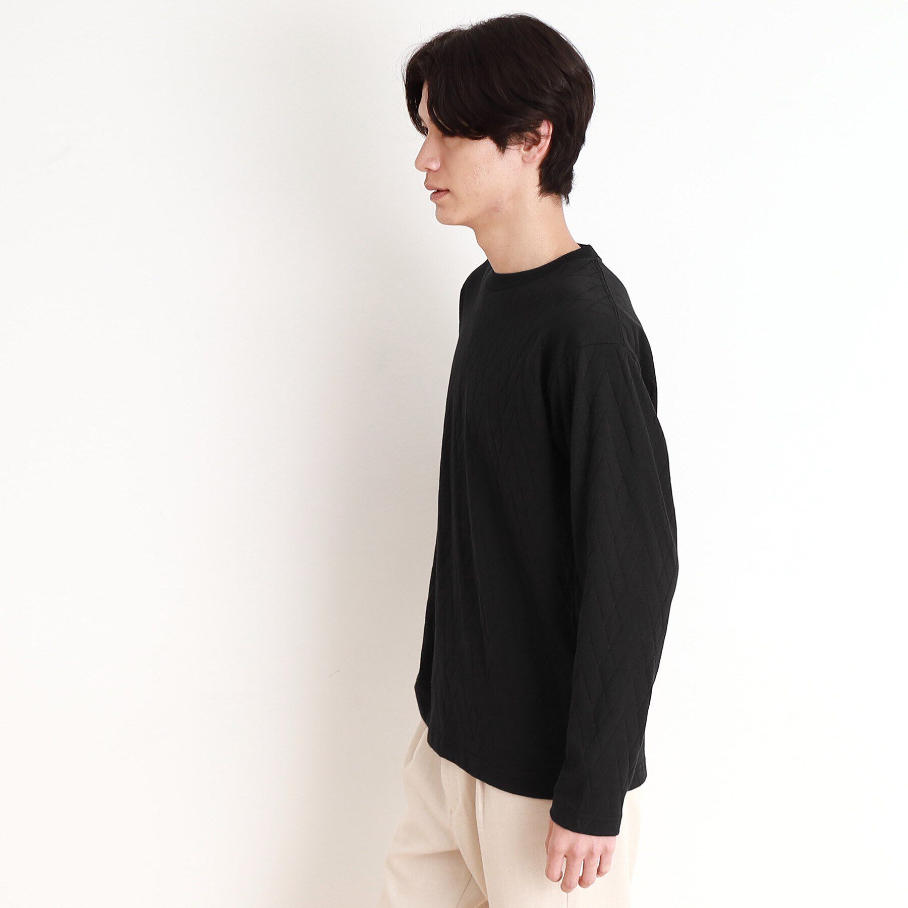 THE SHOP TK「ジオメトリックリンクス長袖Tシャツ ON／OFF兼用」|Tシャツ・カットソー|