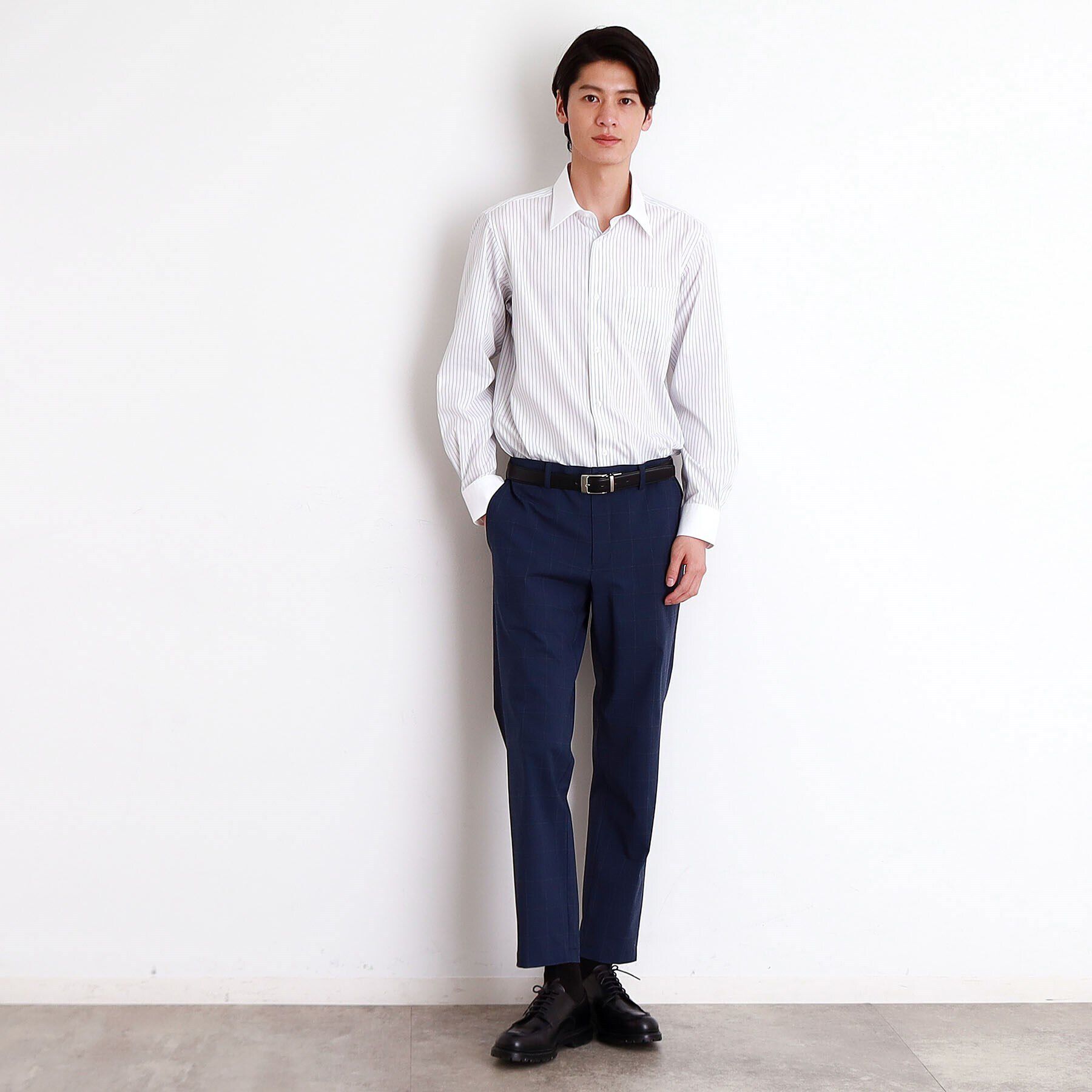 THE SHOP TK「ビジネス ストライプシャツ 洗濯機OK」|シャツ・ブラウス|