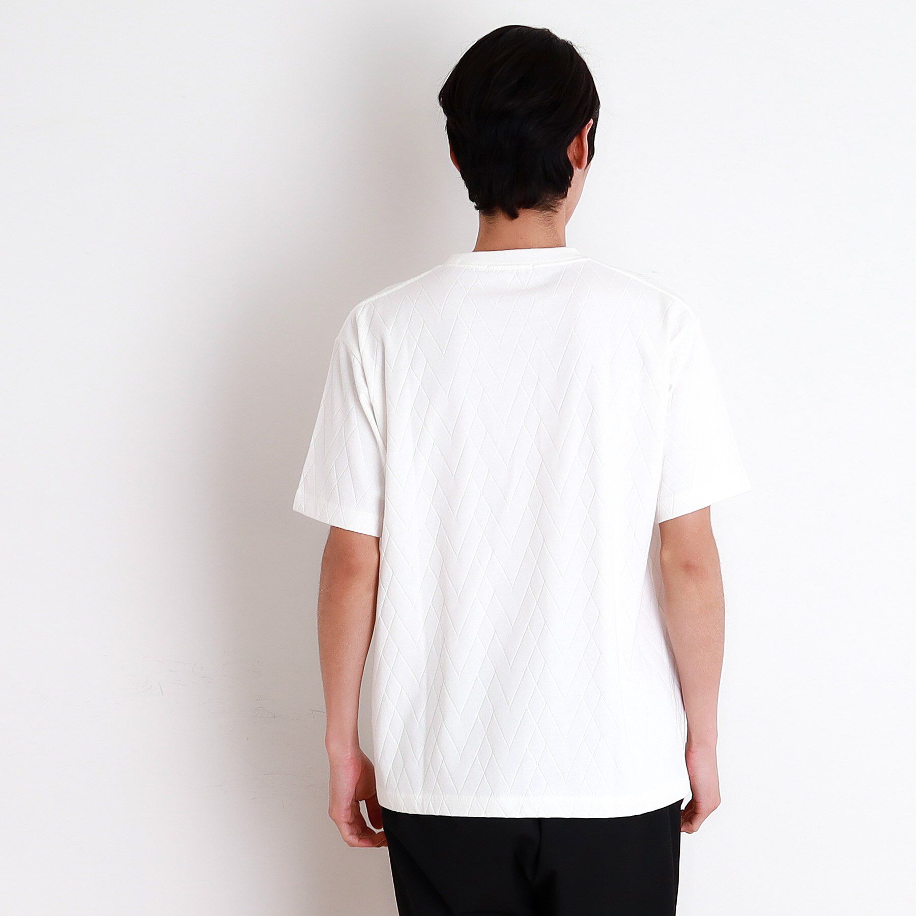 THE SHOP TK「ジオメトリック リンクス柄 半袖Ｔシャツ 洗濯機OK」|Tシャツ・カットソー|
