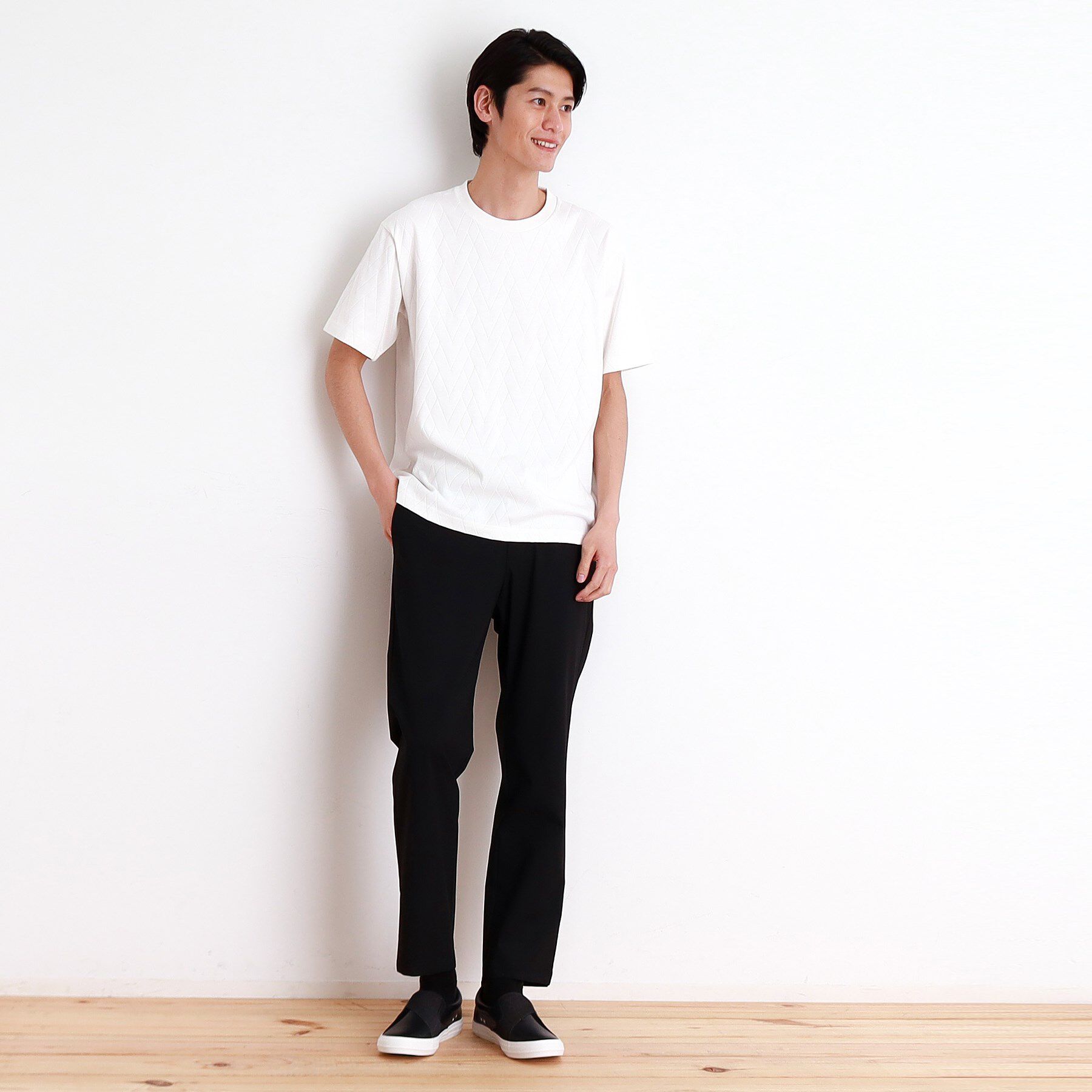 THE SHOP TK「ジオメトリック リンクス柄 半袖Ｔシャツ 洗濯機OK」|Tシャツ・カットソー|