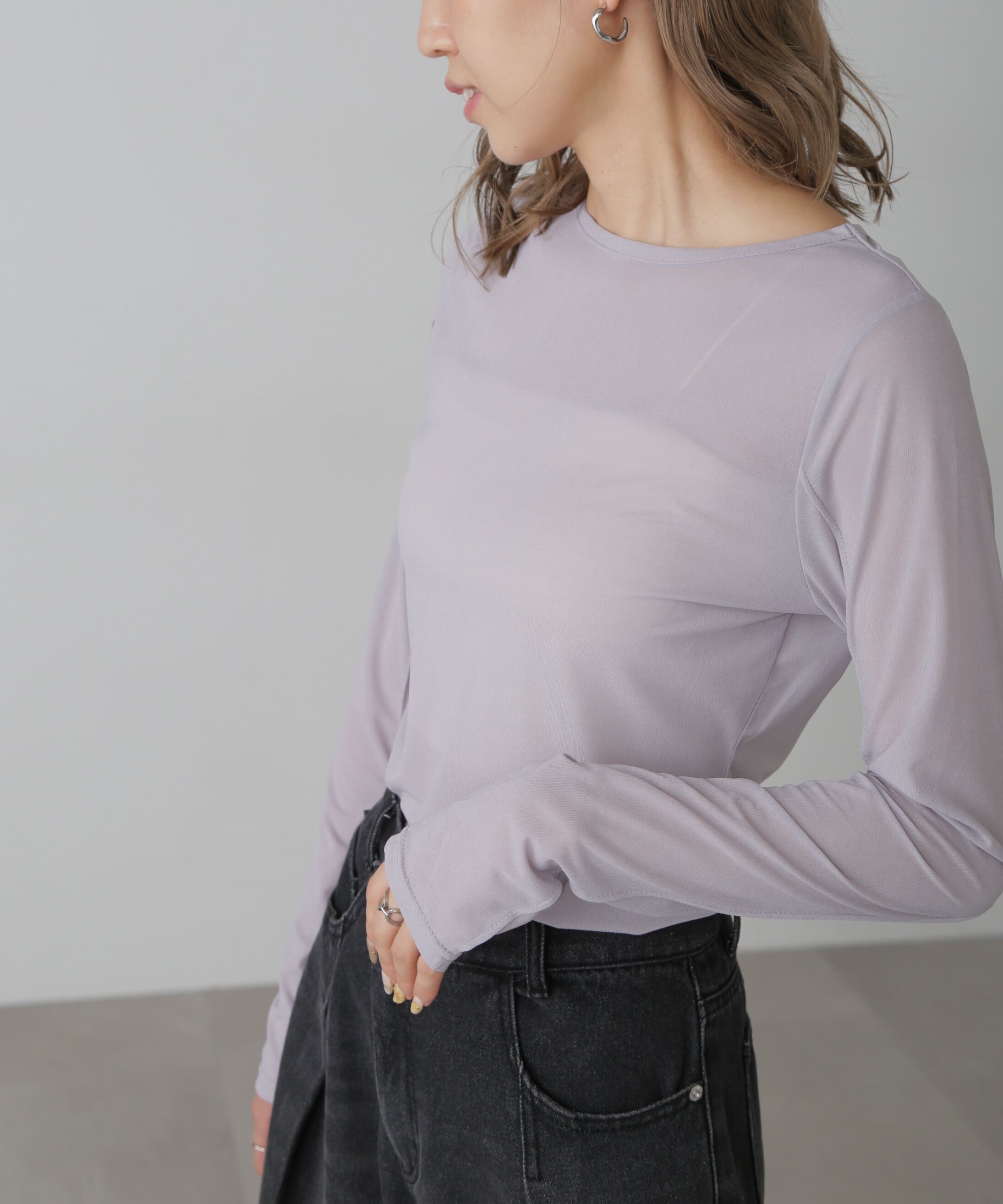  「シアークルーネックカットソー」|Tシャツ・カットソー|