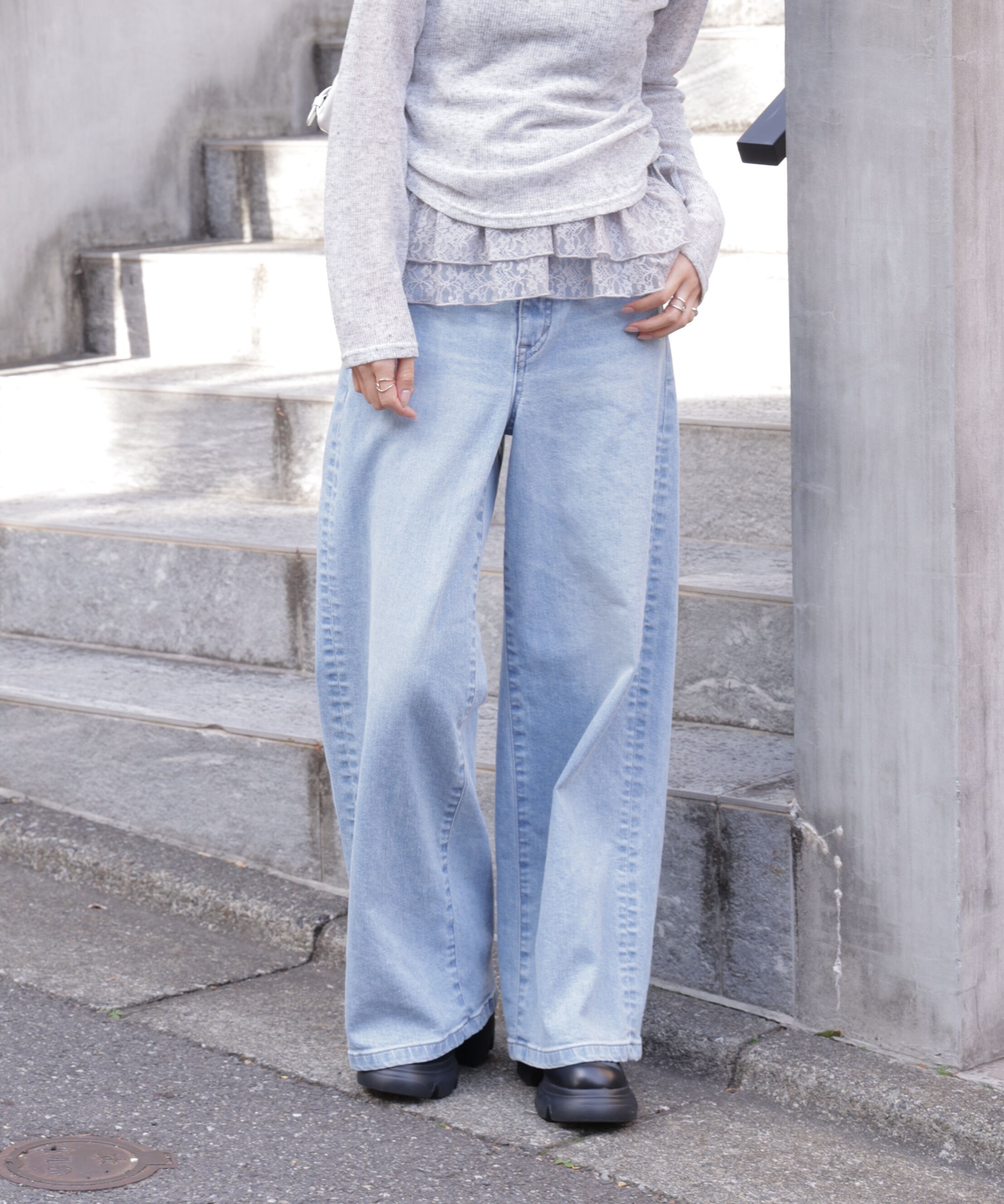  「〈SOMETHING〉LISAワイドデニムパンツ XS別注」|その他|ライトインデ
