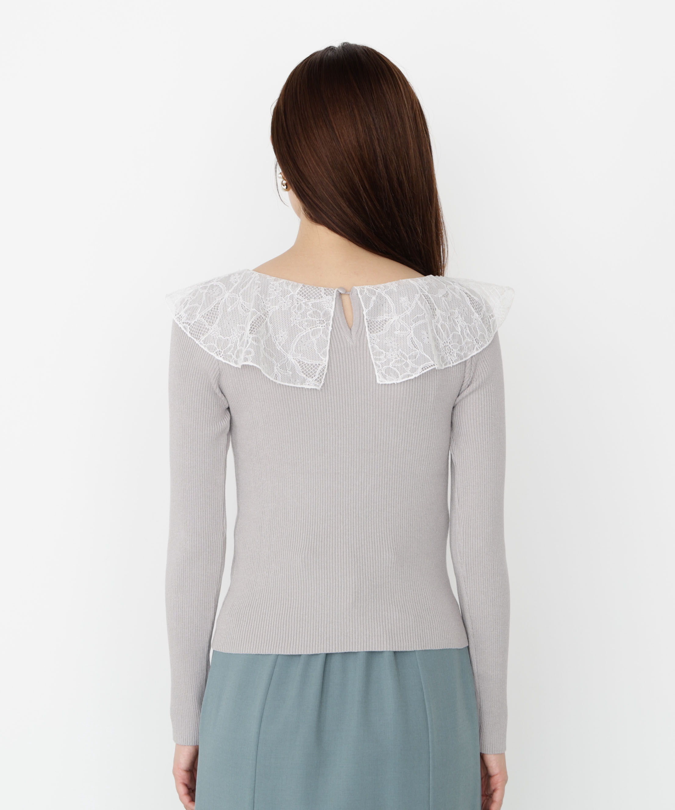 PROPORTION BODY DRESSING「レースフリルニット 25AW」|ニット・セーター|
